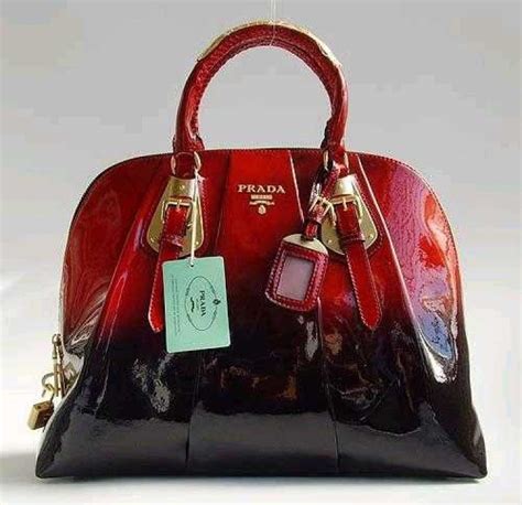 red patent leather prada bag
